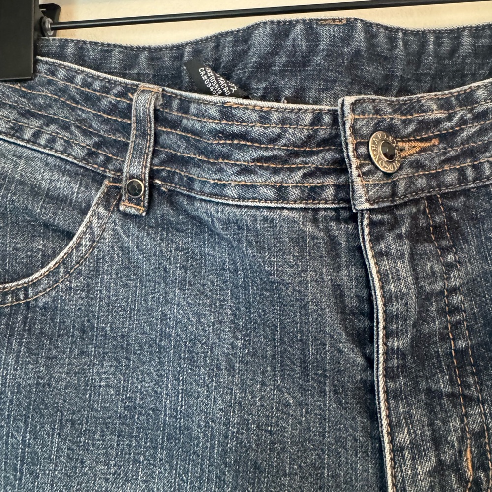 Harley-Davidson Bootcut Flare Jeans Studded Back Pocket Biker - Picture 3 of 6